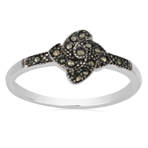 0.135 CT AUSTRIAN MARCASITE STERLING SILVER RINGS #VR026018